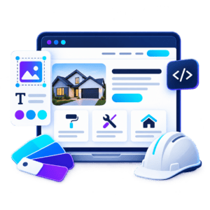 Web design illustration for contractors