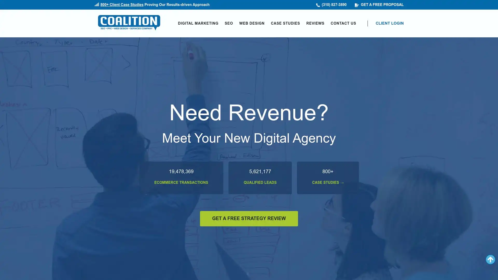 Coalition Technologies website screenshot – digital marketing agency overview