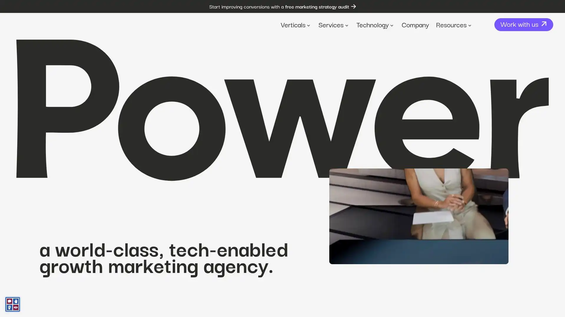 Power Digital website screenshot – digital marketing agency overview
